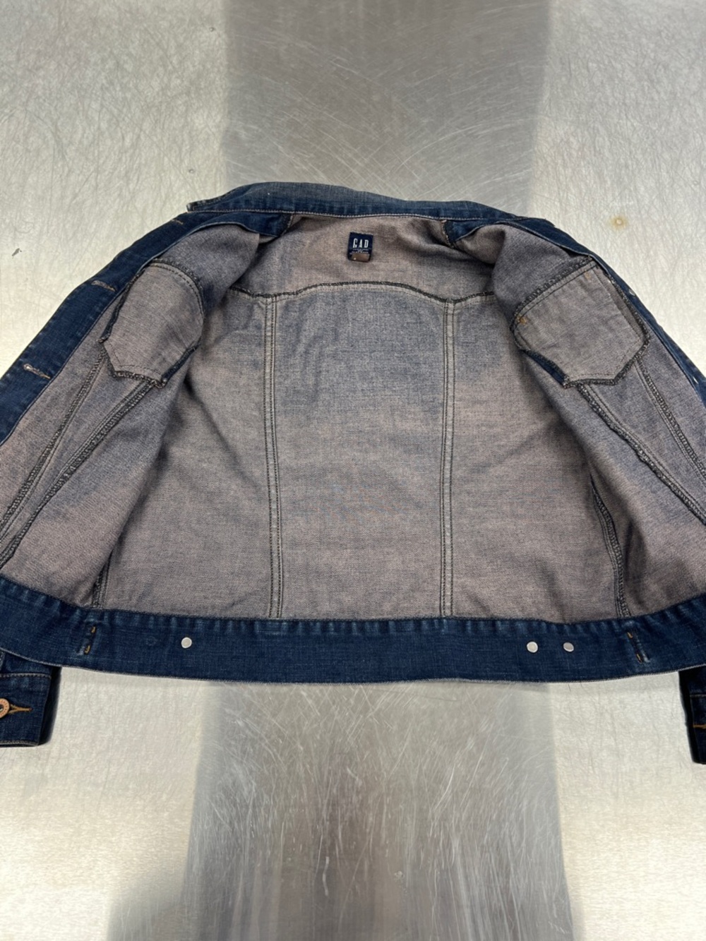 GAP Dark Blue Denim Jean Jacket for Women - Picture 5 of 12